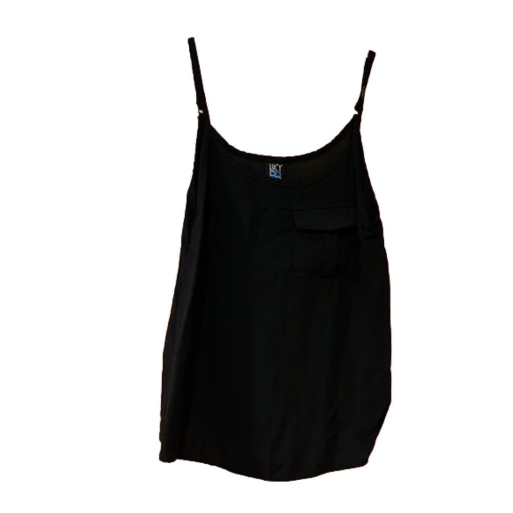 Lucy Love Black Cami Spaghetti Strap Top